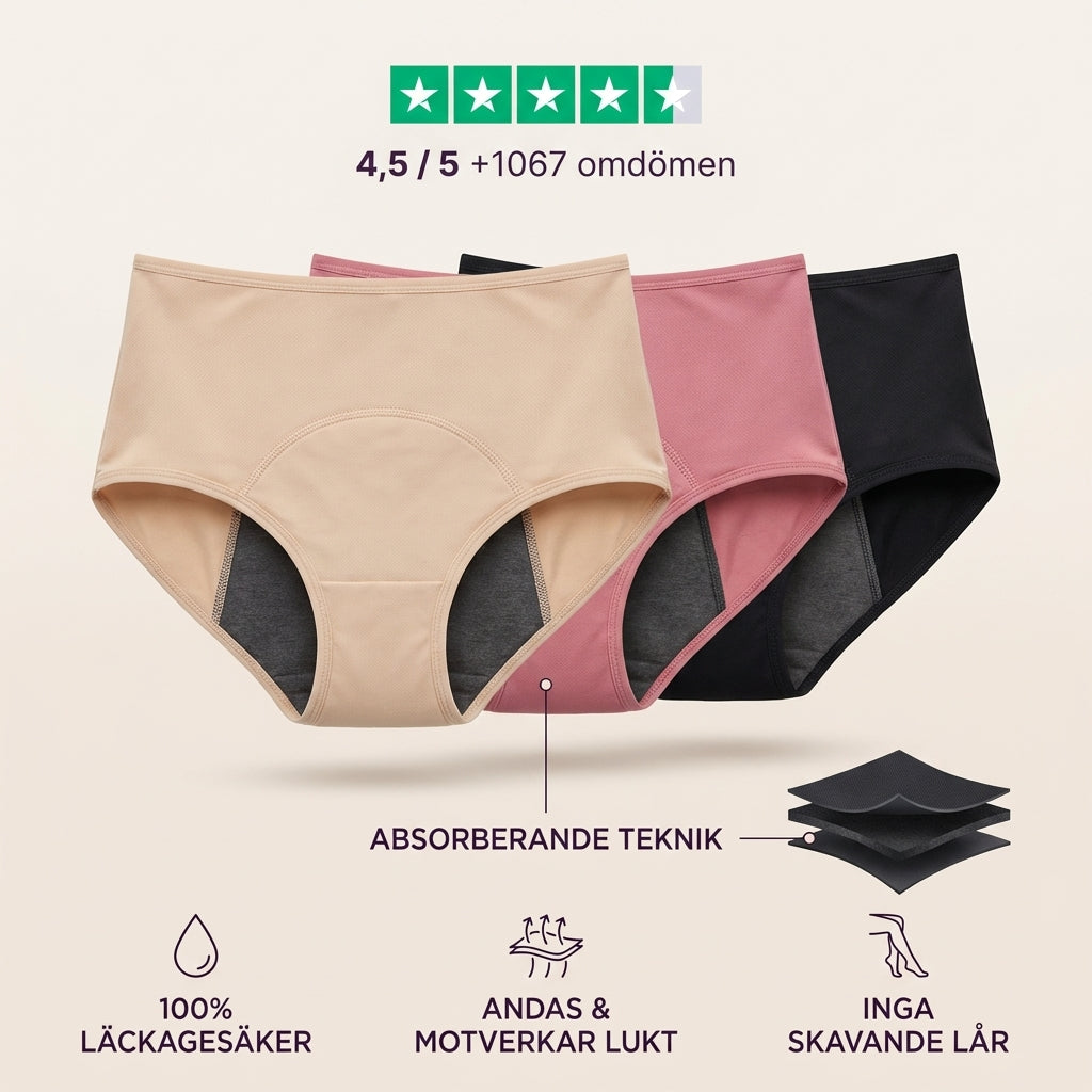 Vitatros - Inkontinens & Läckage säkra trosor