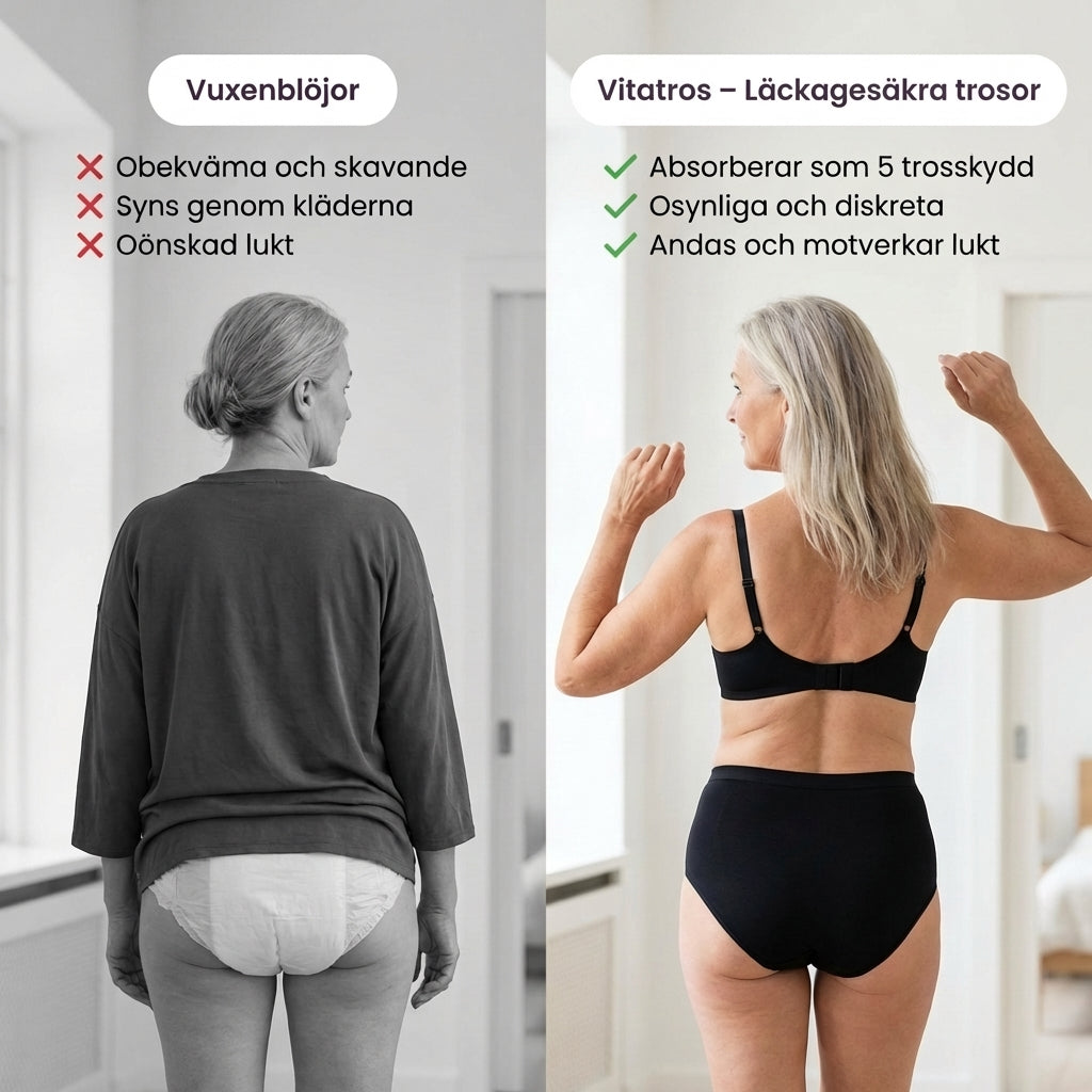 Vitatros - Inkontinens & Läckage säkra trosor